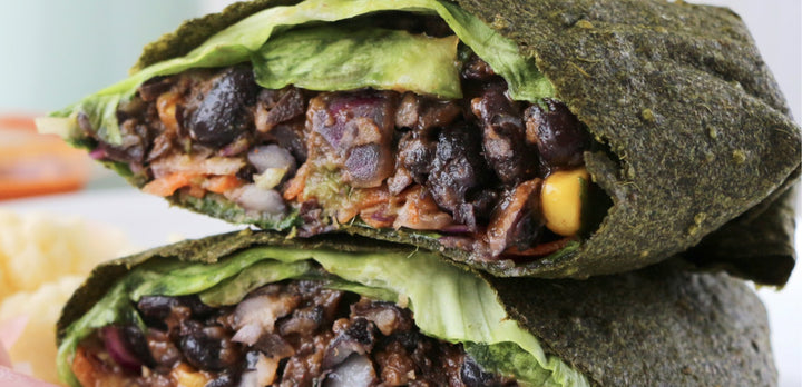 Pure Juice Cafe's avocado bean wrap