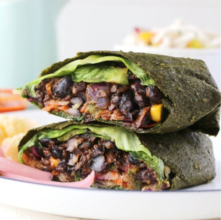 Pure Juice Cafe's black bean avocado wrap