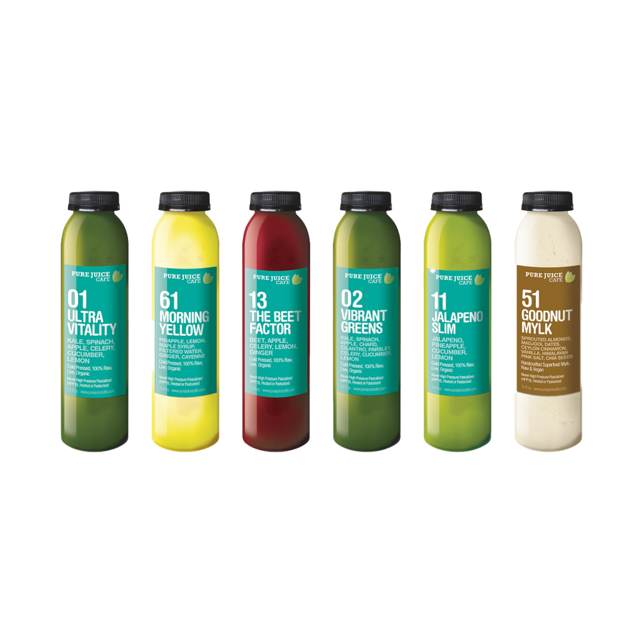 Pure Juice Cafe's Stay Pure Cleanse Juices